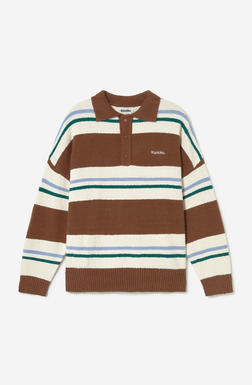 Polo Kaotiko Stripes Brown / Ivory