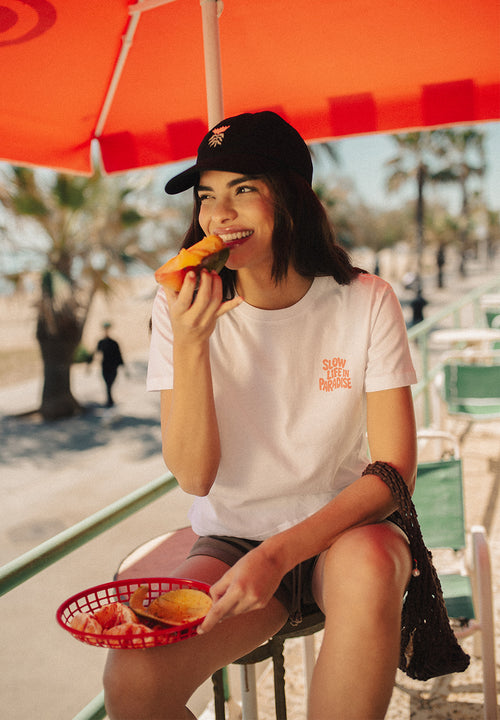 T-shirt Slow Life Paradise White