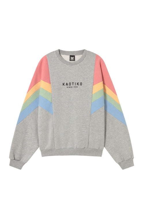 Ginger Grey/Salmon/Yellow/Green Sweatshirt