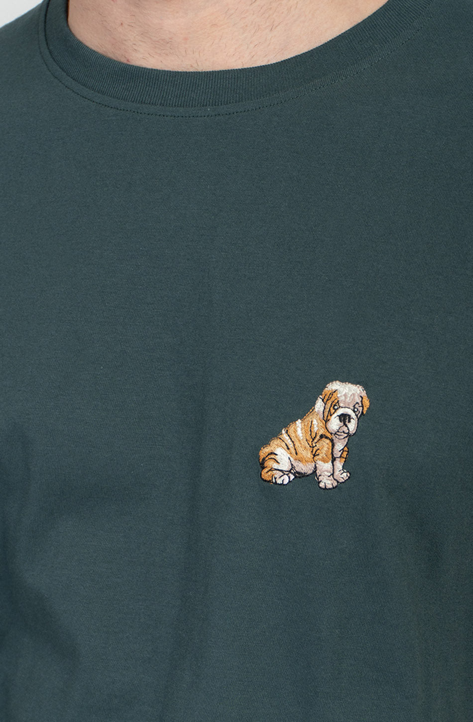 Bulldog Posy Green T-shirt