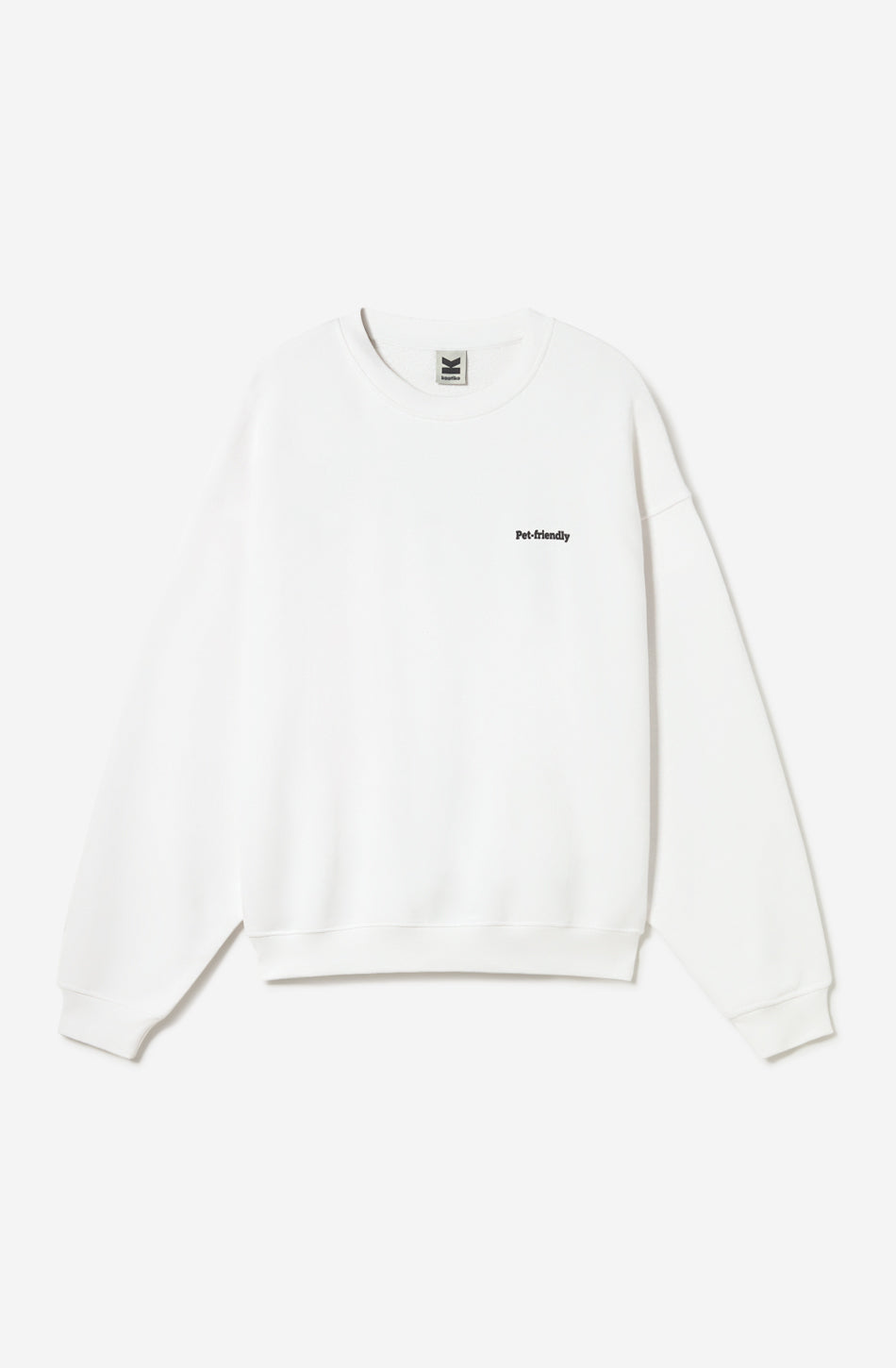 Pet-Friendly Organic Cotton White Sweatshirt