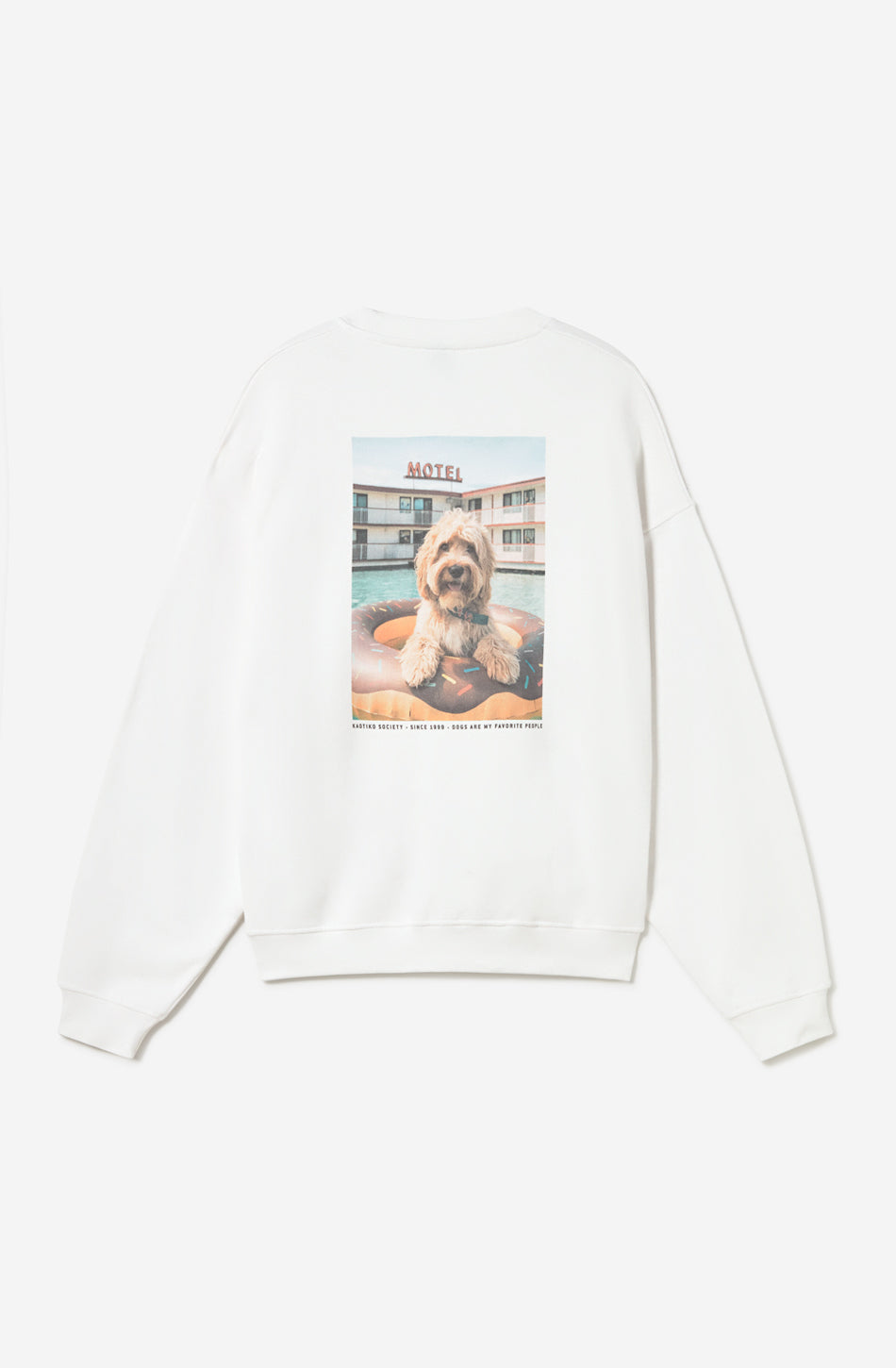 Pet-Friendly Organic Cotton White Sweatshirt