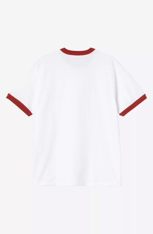 CARHARTT Ringer Organic White/ Red T-shirt