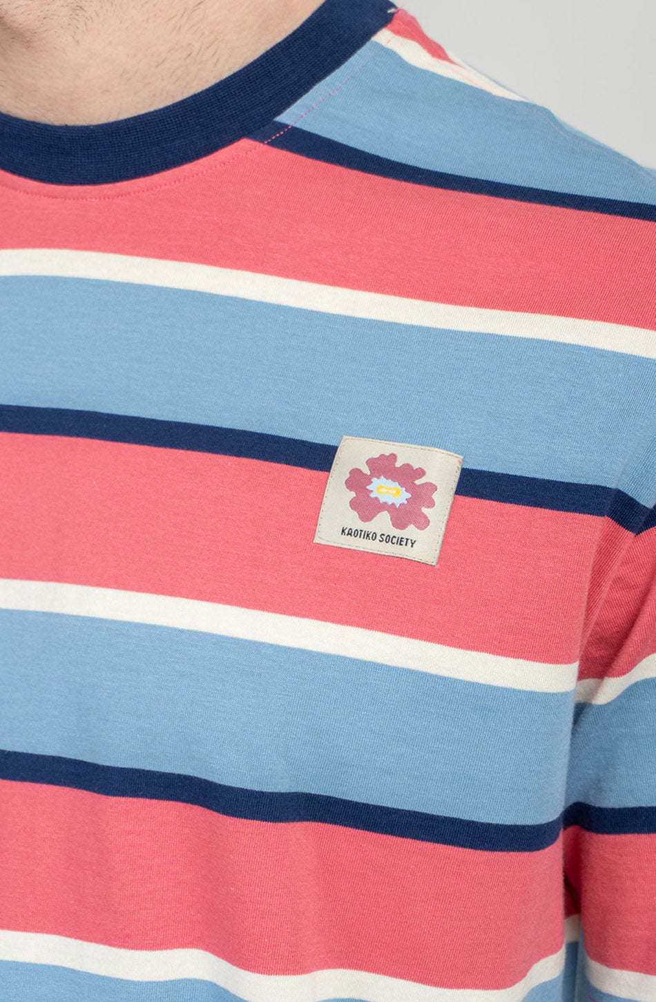 Stripes Island Blue/ Pink T-shirt