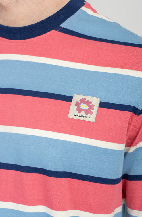 T-shirt Stripes Island Blue/ Pink  