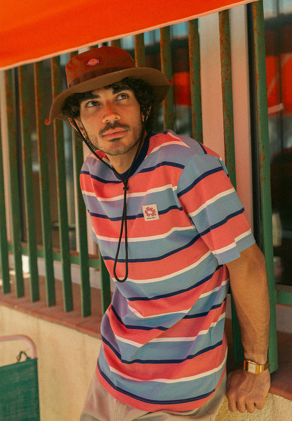 Stripes Island Blue/ Pink T-shirt