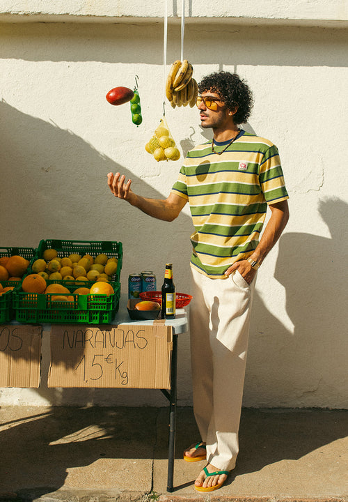 T-shirt Stripes Island Yellow/Green