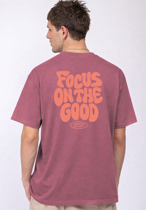 Camiseta Focus On The Good Cloud unisex con gráfico inspirador Kaotiko BCN