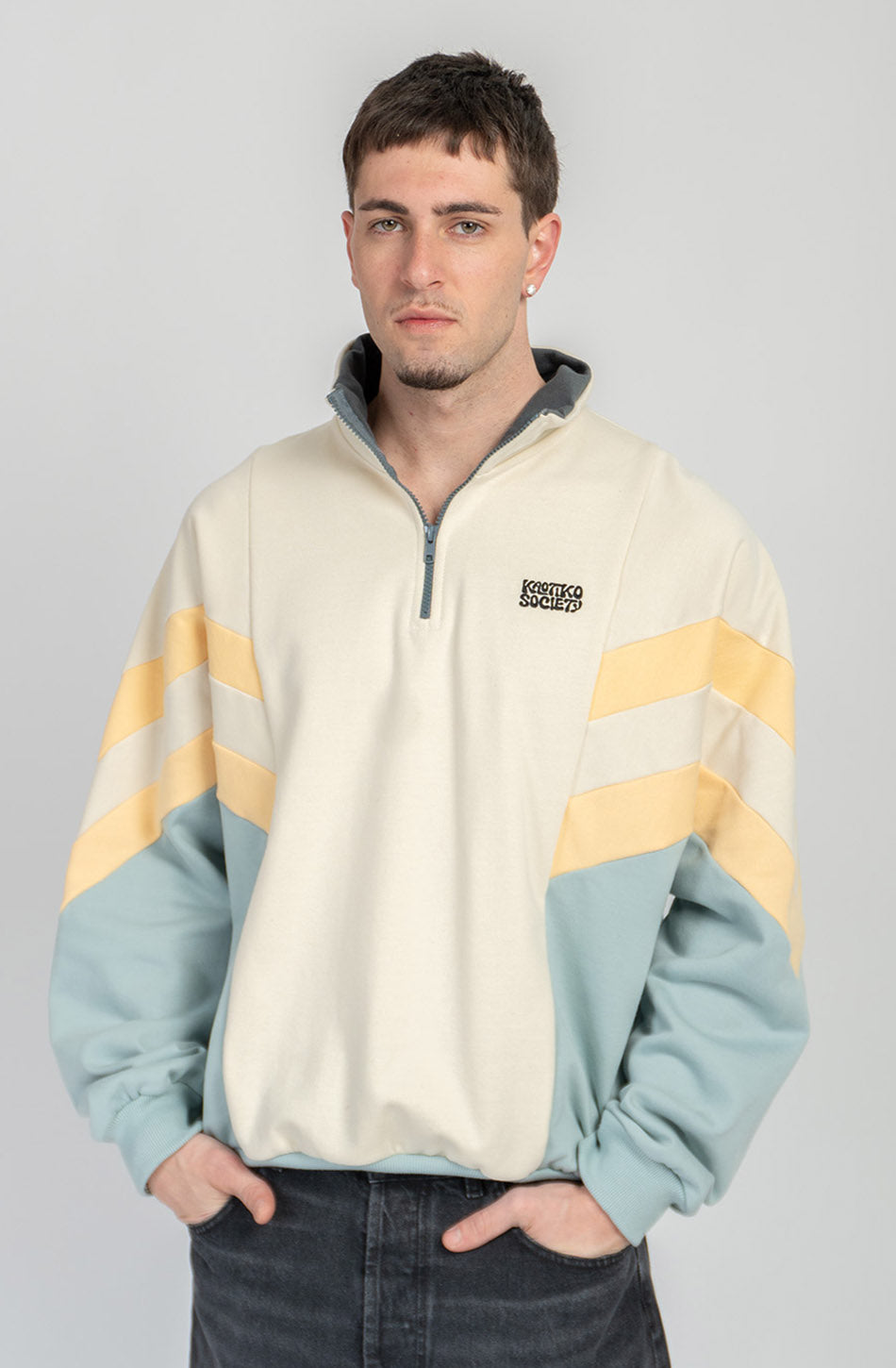 Clark Bone/Cloud Half-Zip Sweatshirt