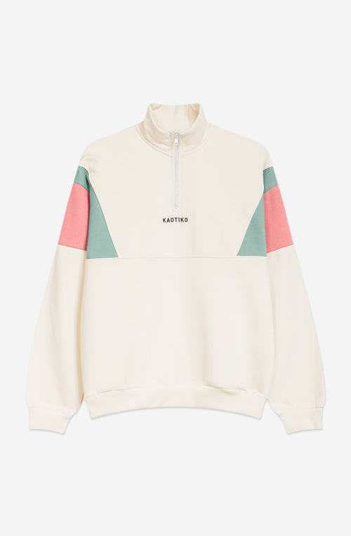 Sudadera Arthur Yvory/Palid Blue/Salmon