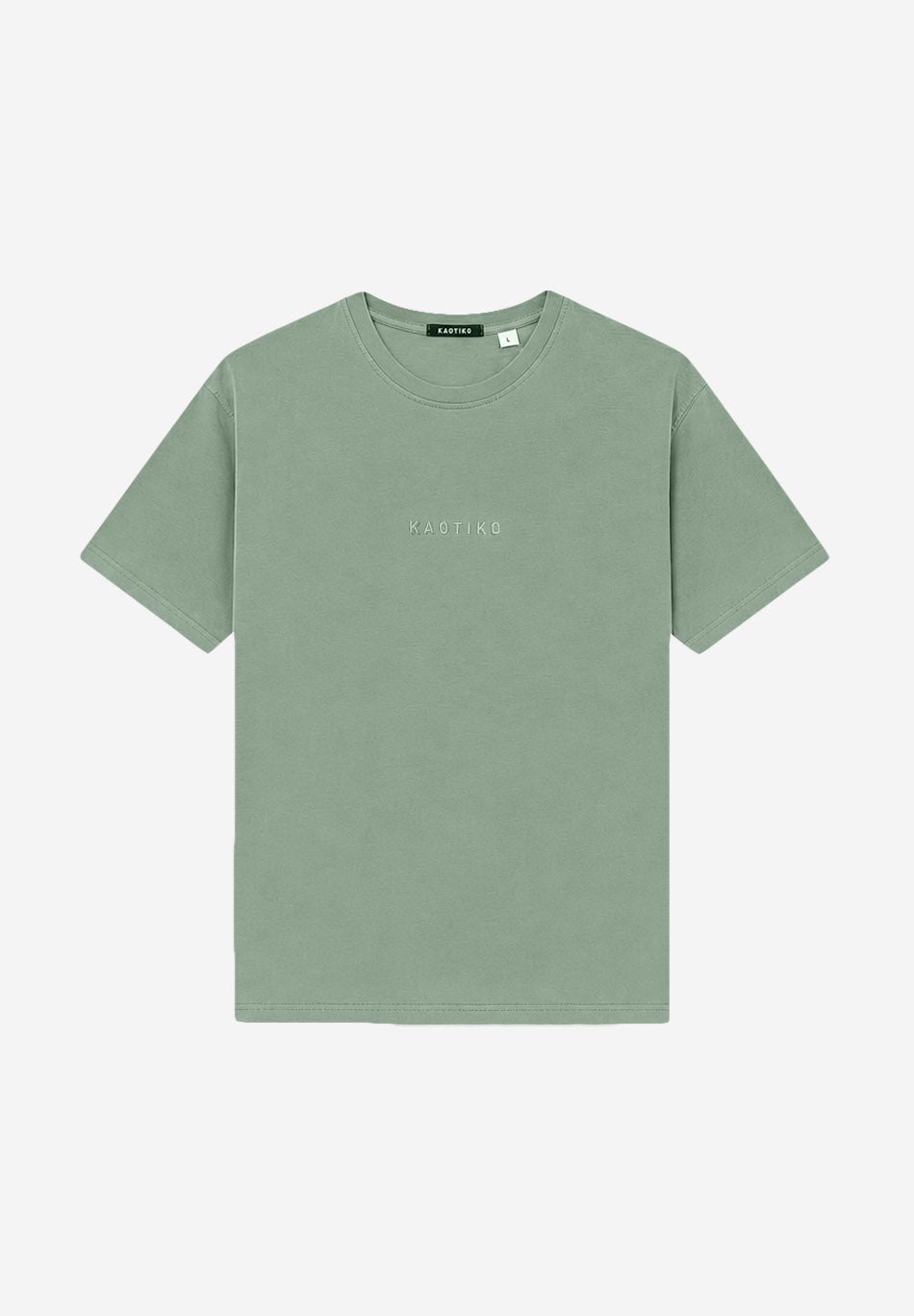 T-shirt Basic délavé kaki