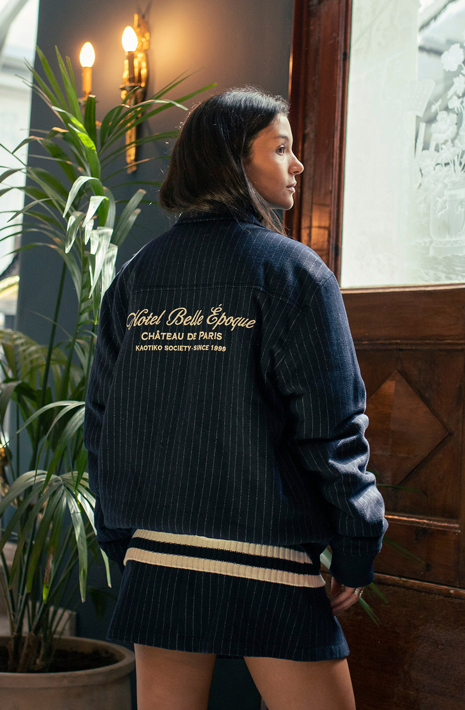 Jacke Striped Belle Epoque Weiß / Marine