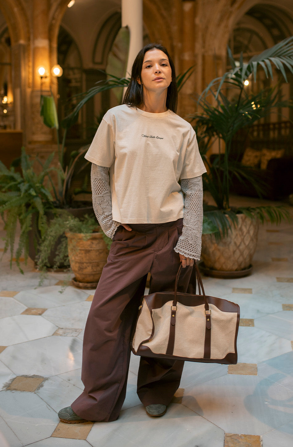 Pantalón  Norway Wide Leg Brown
