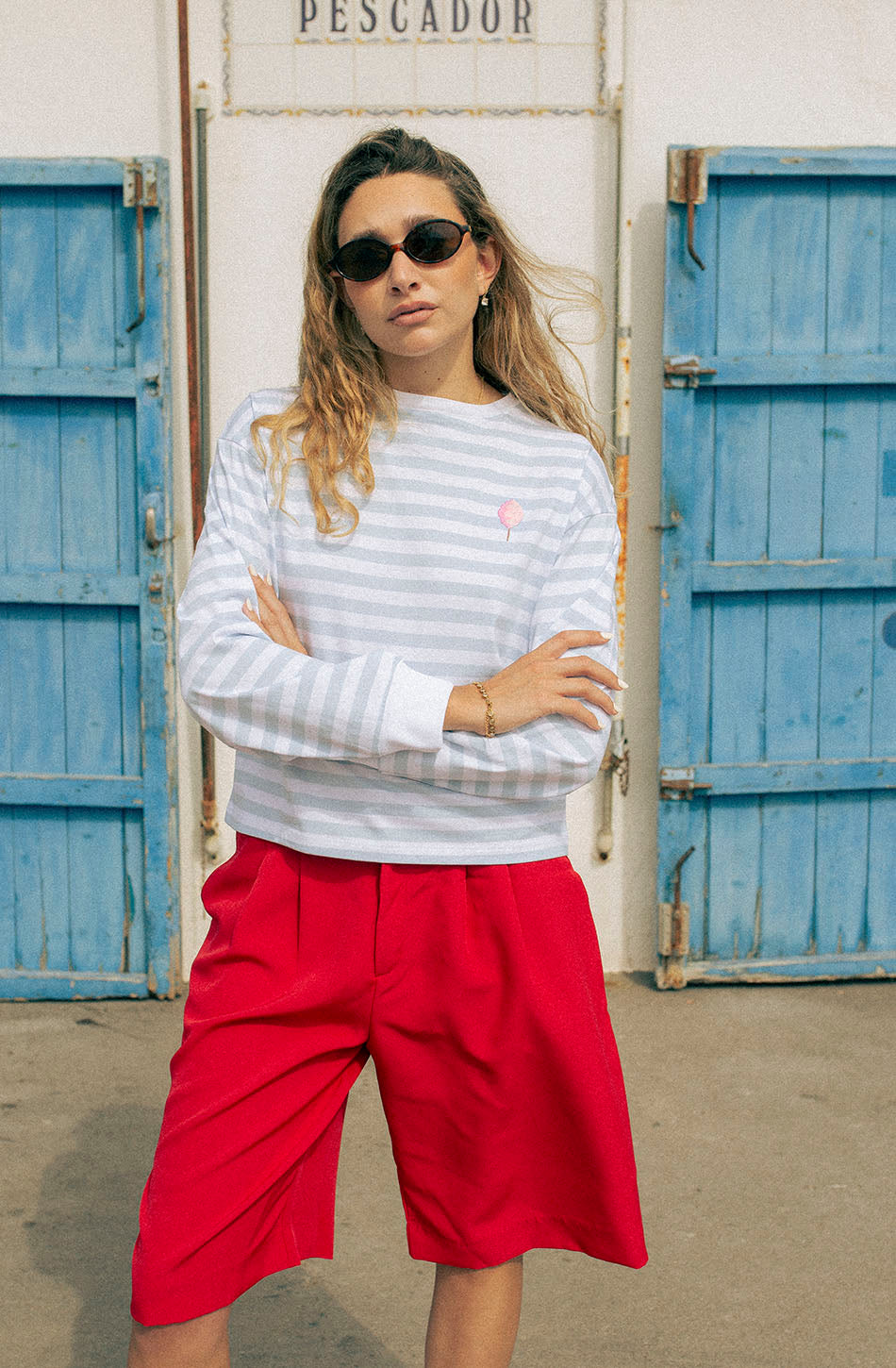 Camiseta Stripes White Sky Cotton Candy