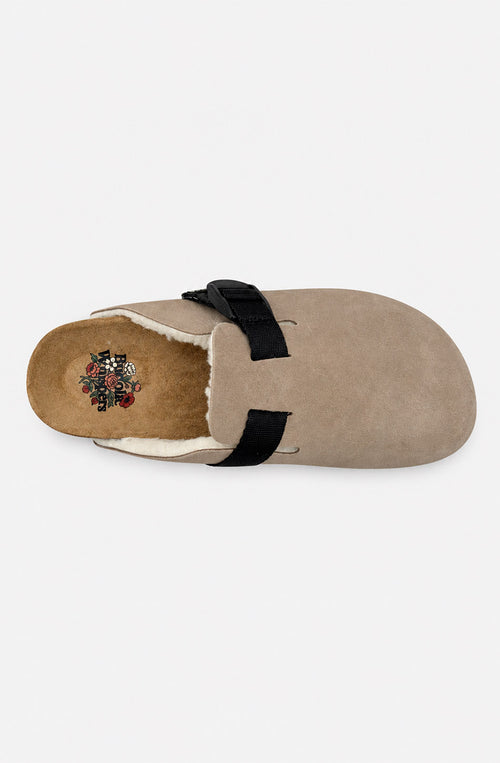 Zuecos Kaotiko Cloggy Sand con borreguito