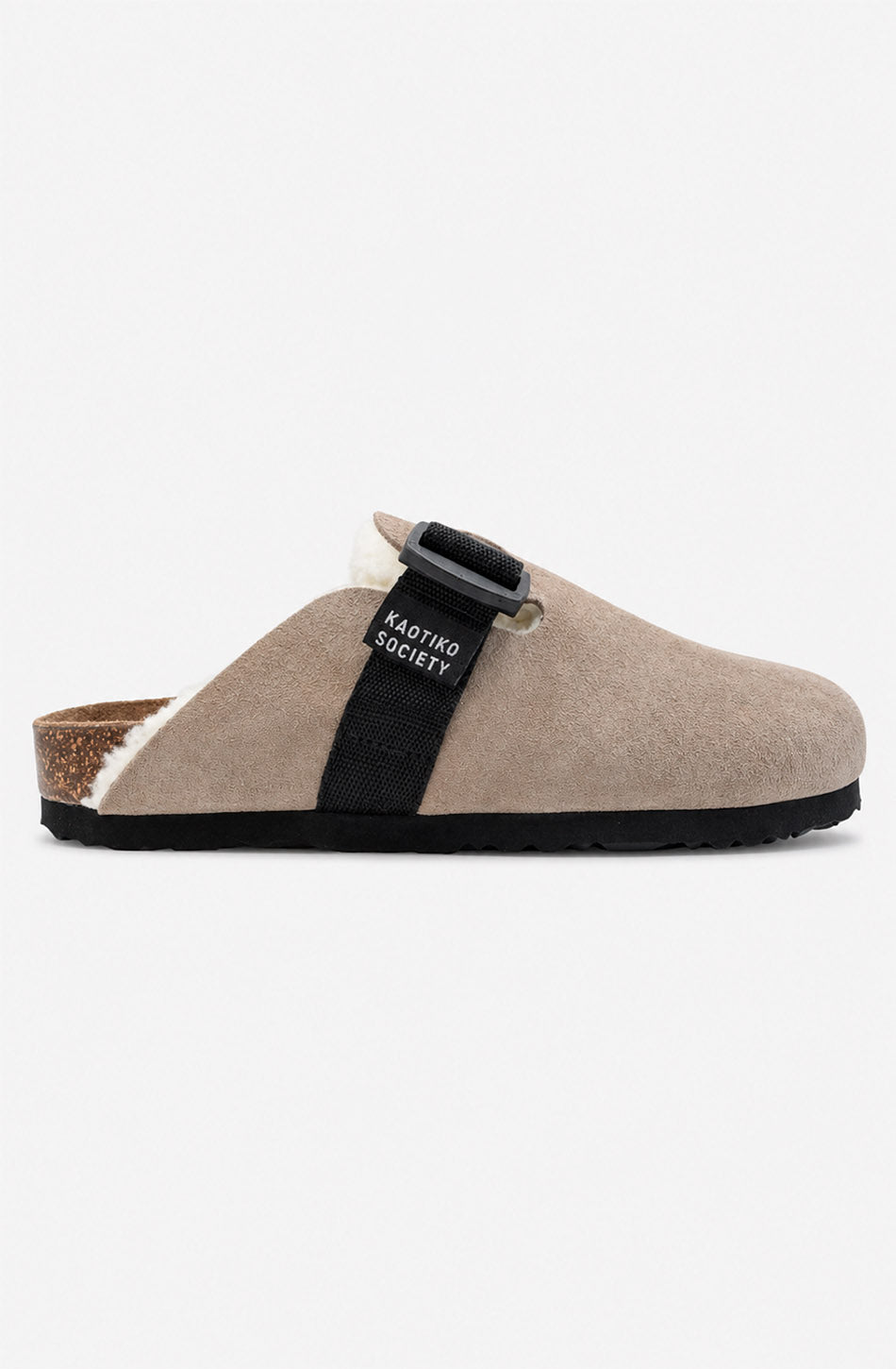 Zuecos Kaotiko Cloggy Sand Mujer con borreguito