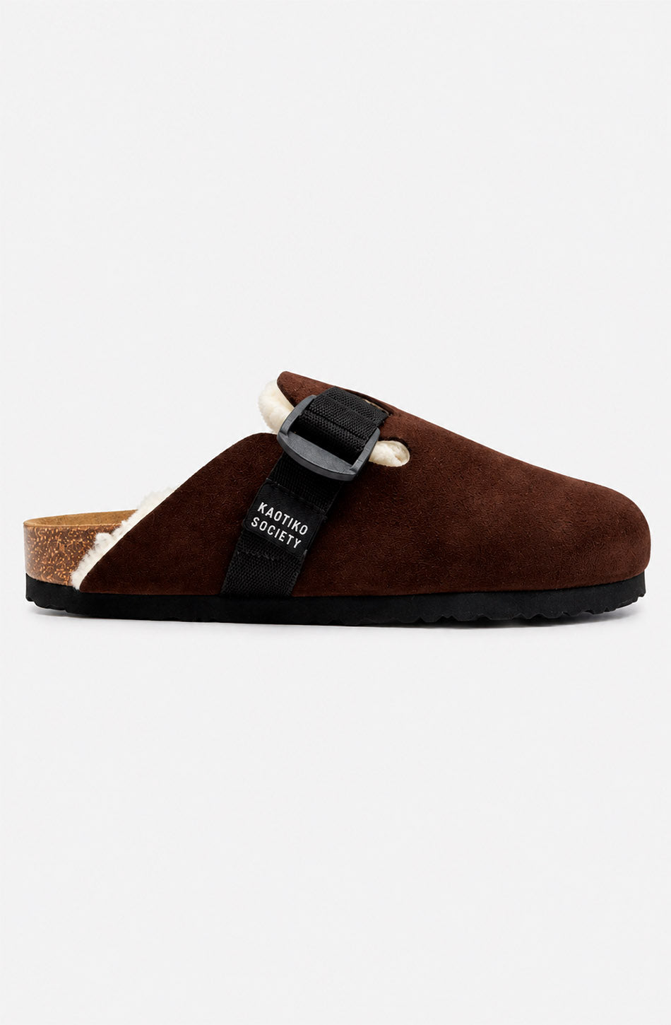 Zuecos Kaotiko Cloggy Brown con borreguito