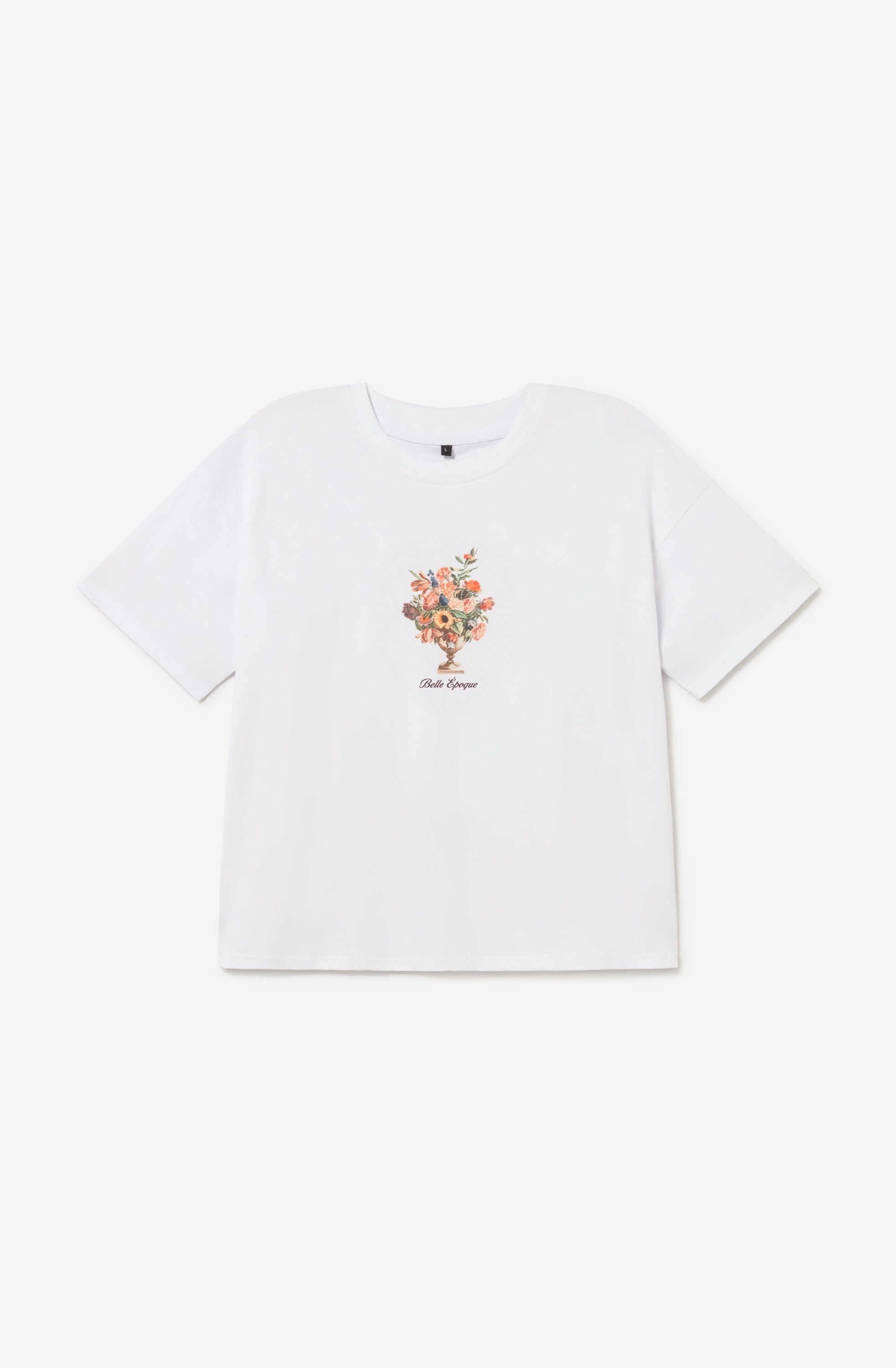 Camiseta Cropped Bouquet Organic Cotton White