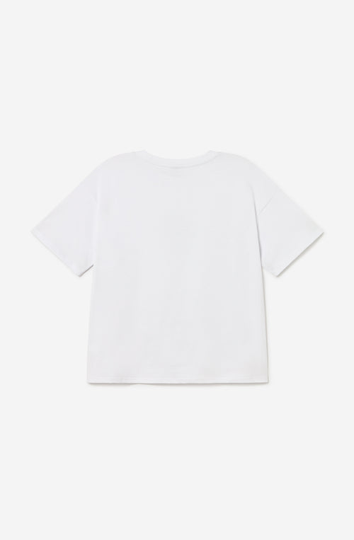 Camiseta Cropped Bouquet Organic Cotton White