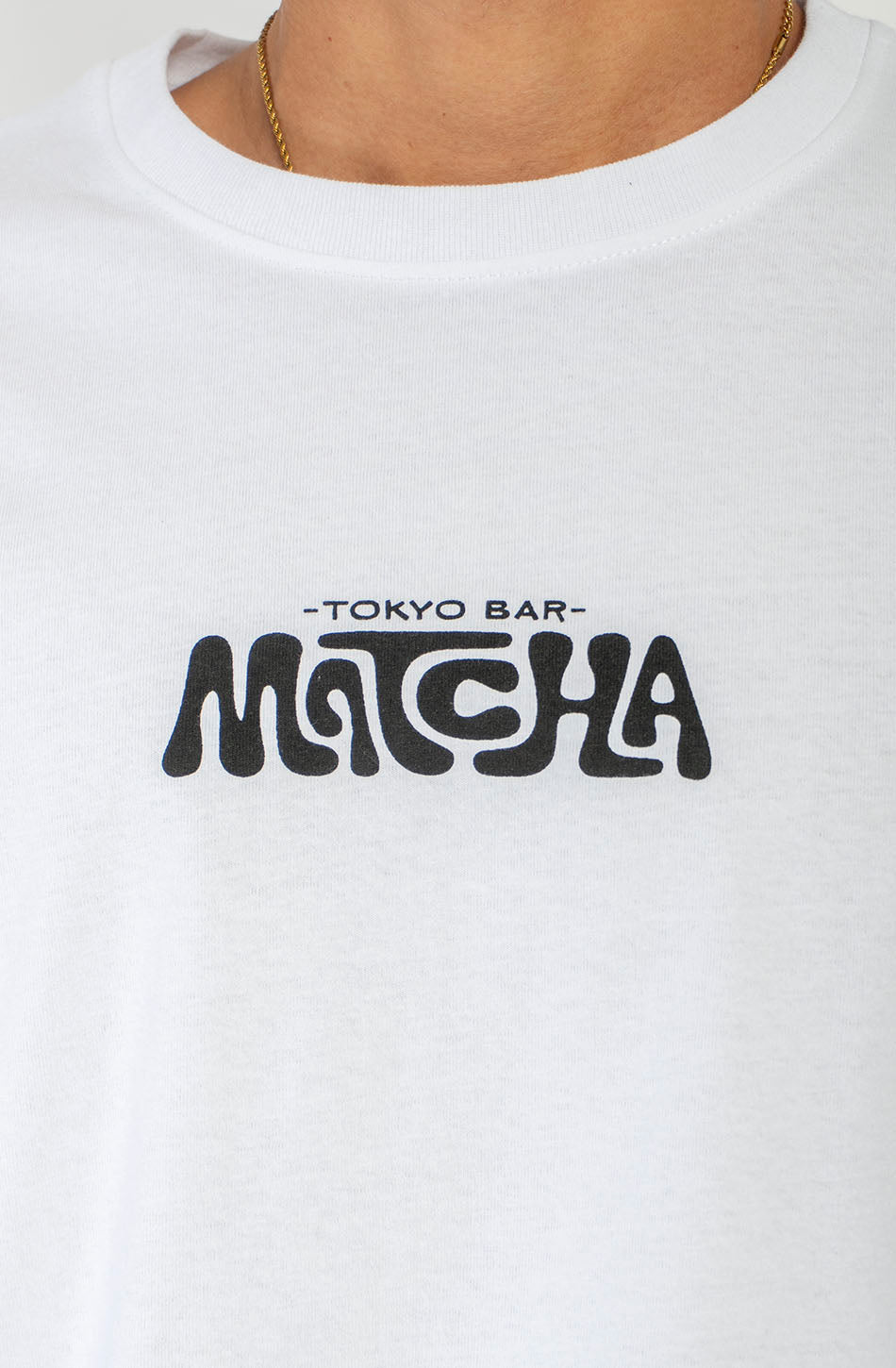 Camiseta Regular Matcha Tokyo White para hombre con diseño gráfico inspirado en Japón Kaotiko BCN