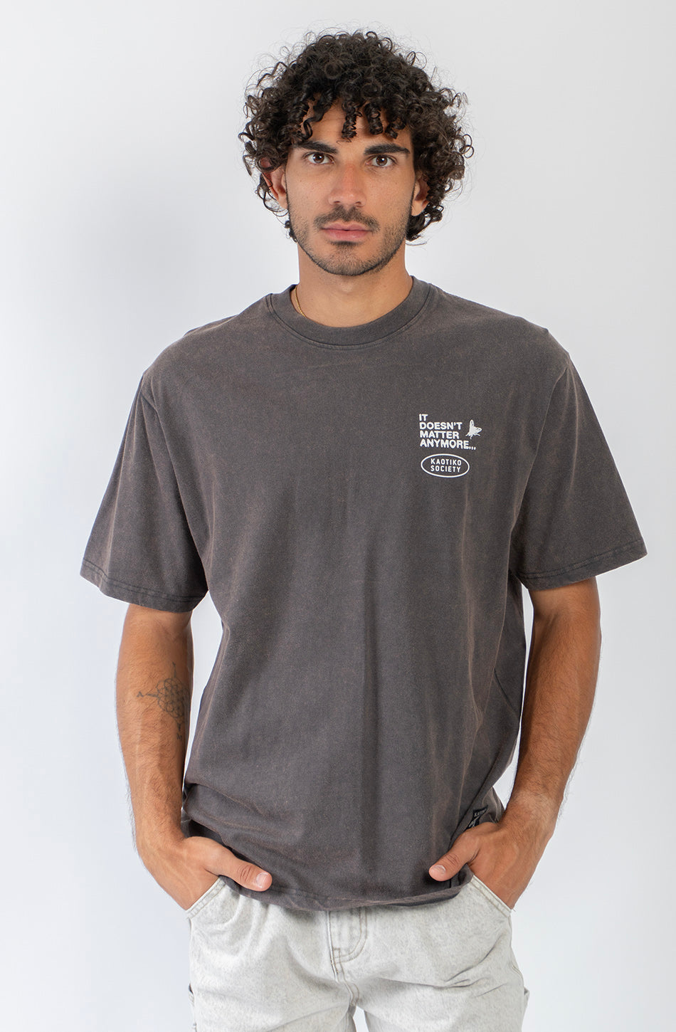 It Doesn't Matter Washed Black T-Shirt