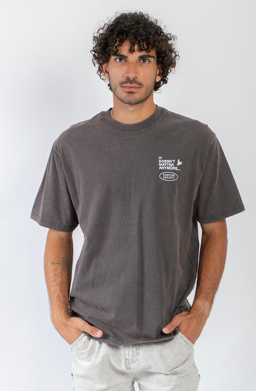 It Doesn't Matter Washed Black T-Shirt
