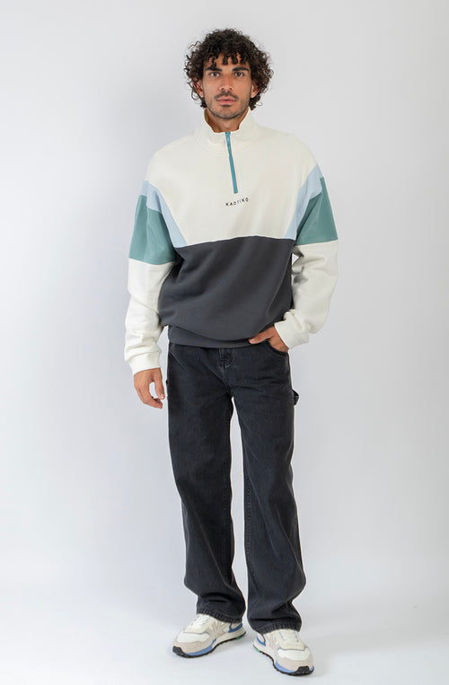 Arthur Ivory Black Niagara Relaxed Fit Sweatshirt