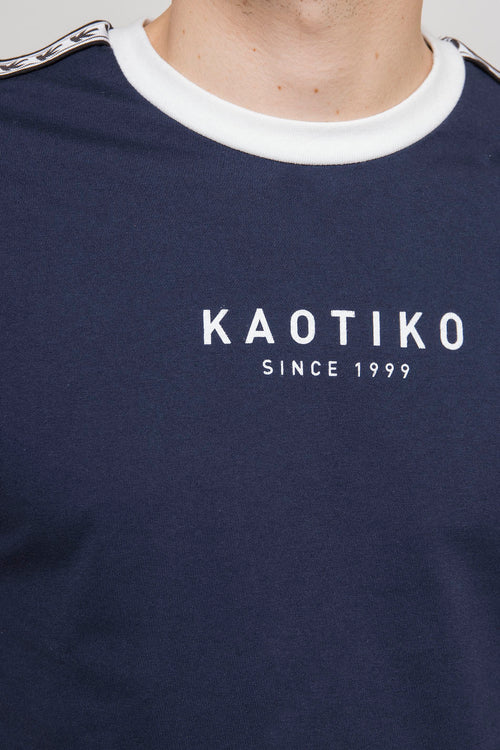Navy T-Shirt With Bands