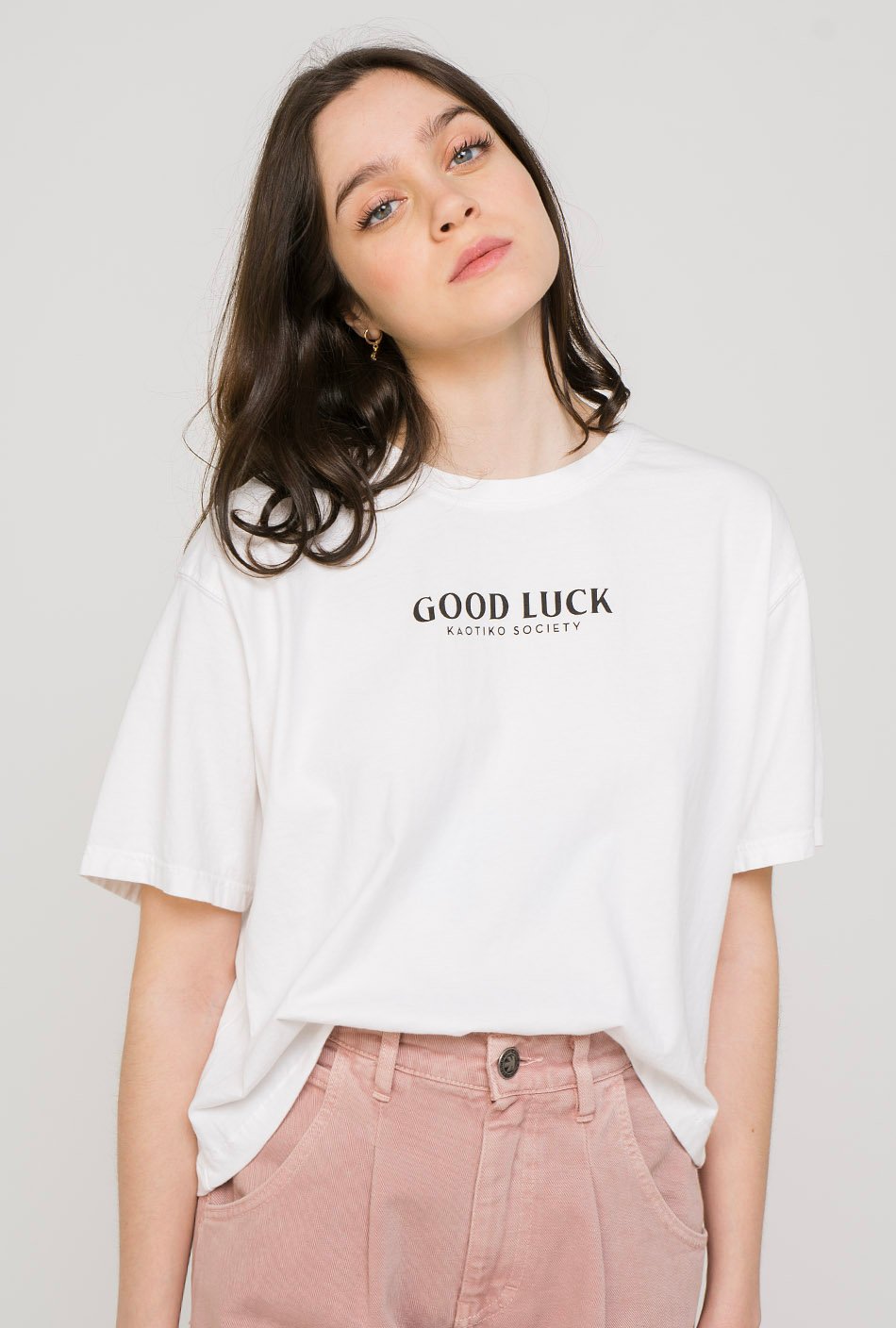 Camiseta Tie-Dye Good Luck Blanca