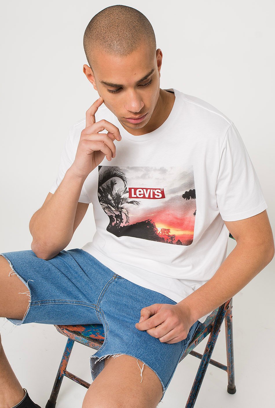 Levi's Graphic Tee Set in White