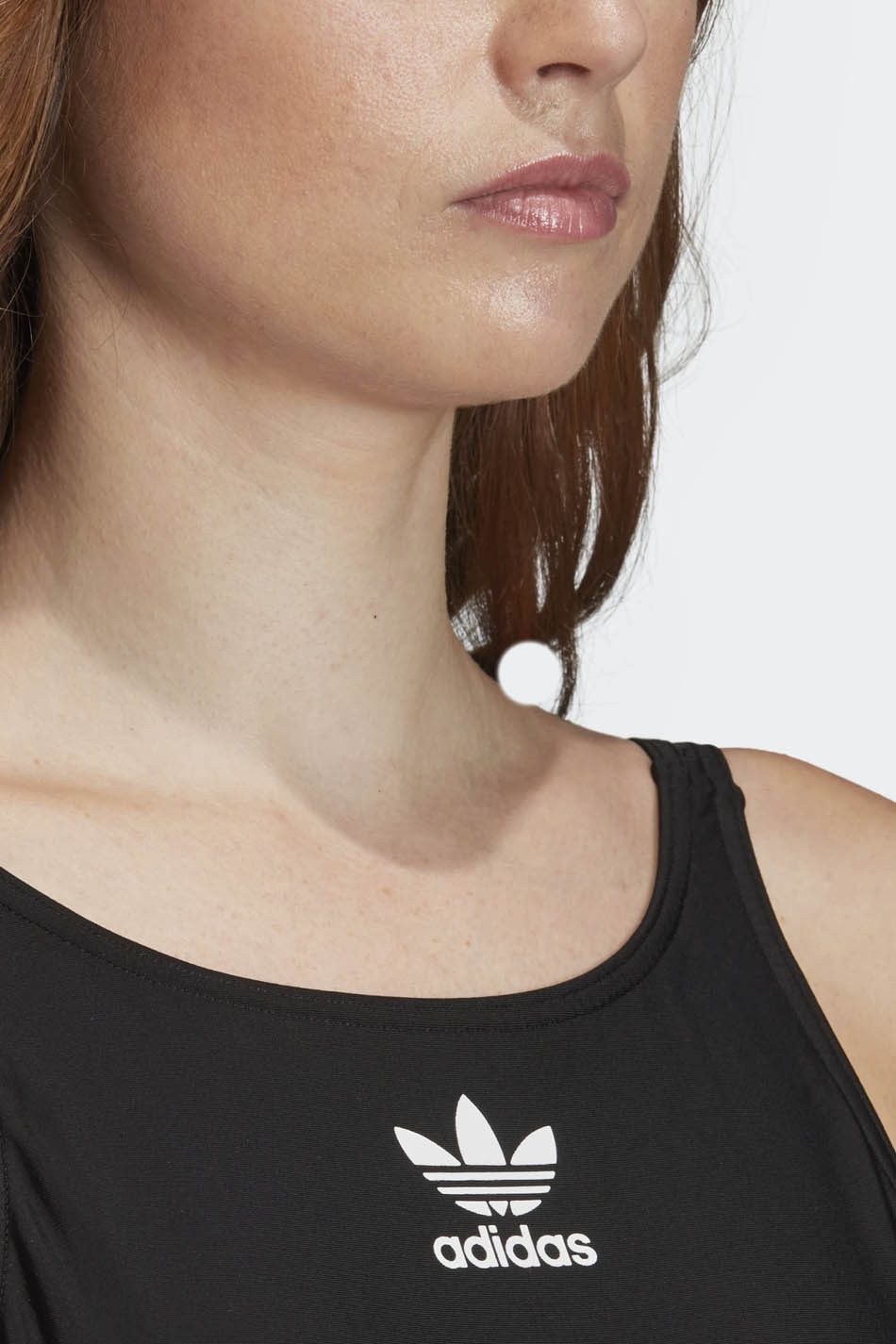 Badeanzug Adidas Trefoil Schwarz