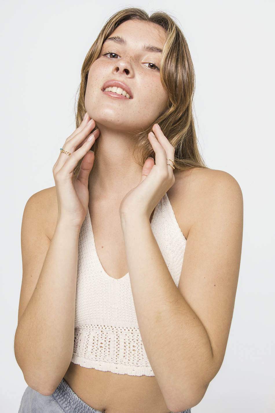 Top à bretelles en crochet Menorca