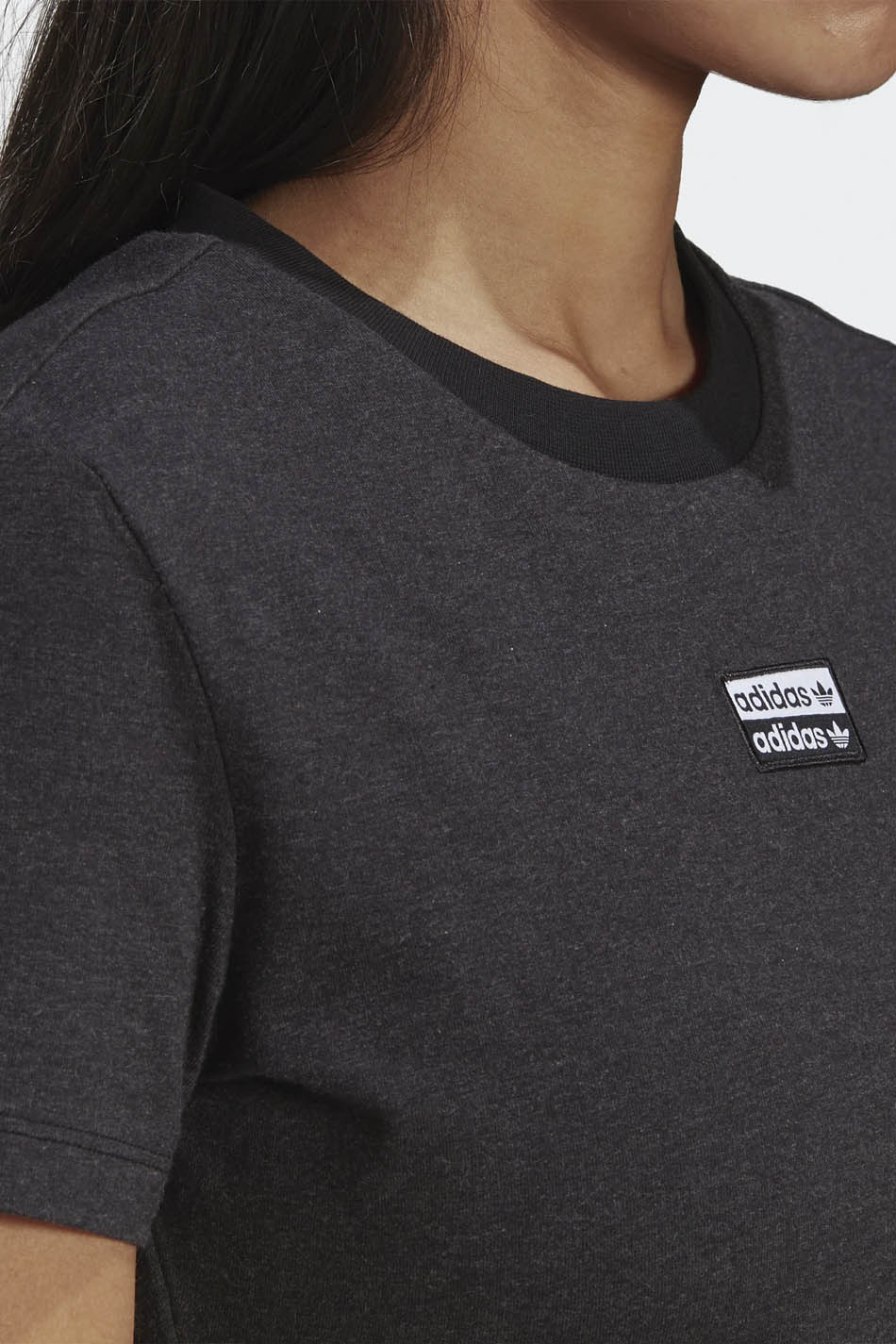 Adidas Cropped Black Melange T-shirt