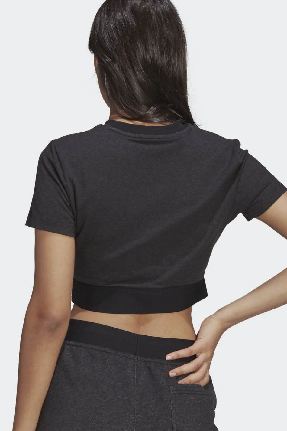 Adidas Cropped Black Melange T-shirt