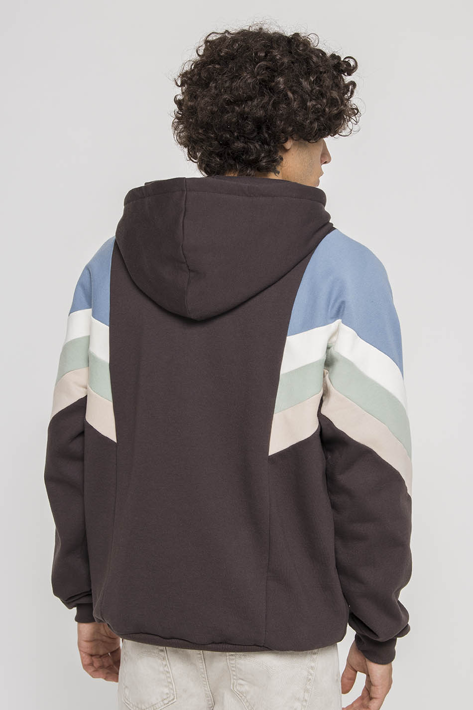 Ewan Hoodie Grey / Blue / Ivory / Green