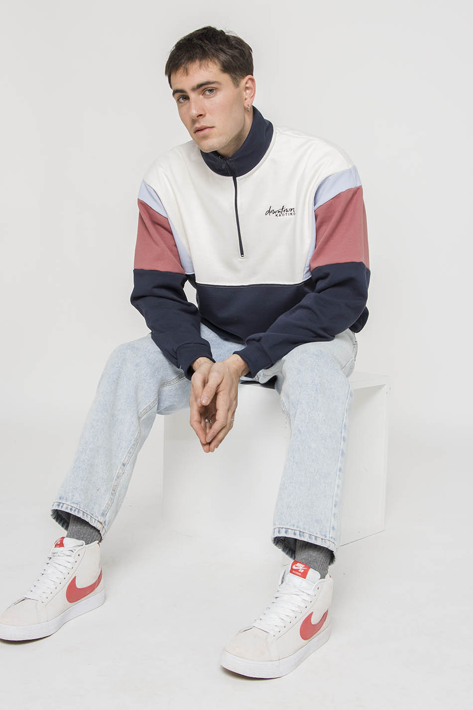 Navy/ Baby Blue/ Maroon Colin Sweatshirt
