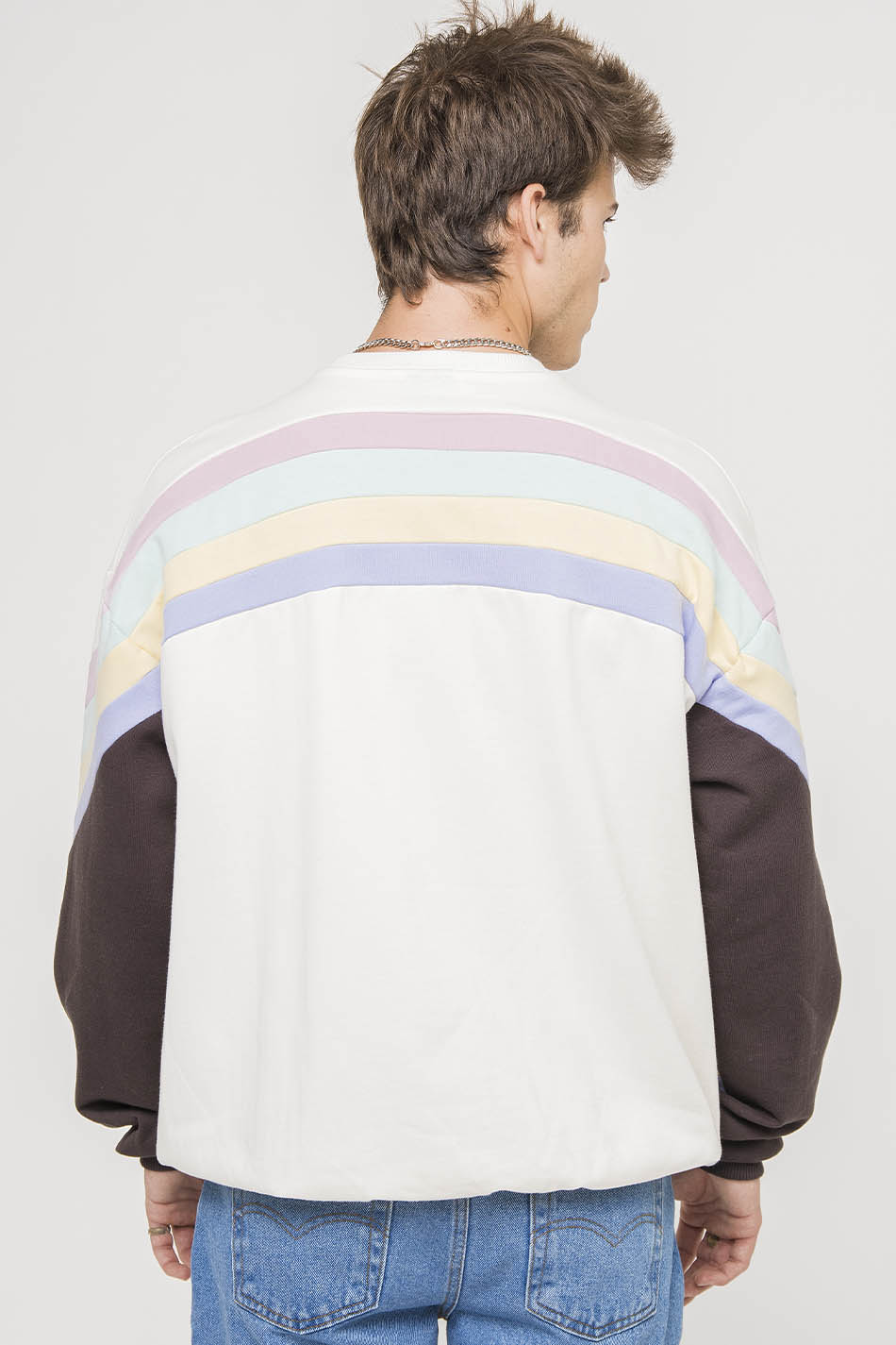 Walker Elfenbein / Grau / Pink Sweatshirt