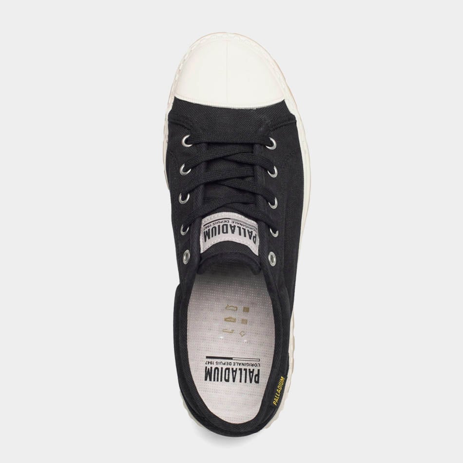 Black / Marshmallow Palladium Pallashock Trainers