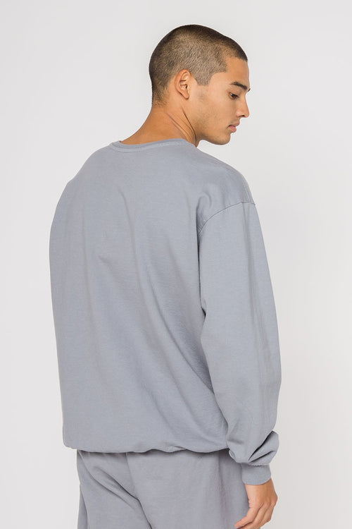 Sweatshirt Helmer Washed Bleu Pâle