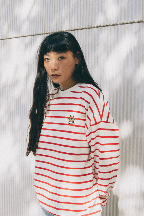 Heart Stripes Red Pullover