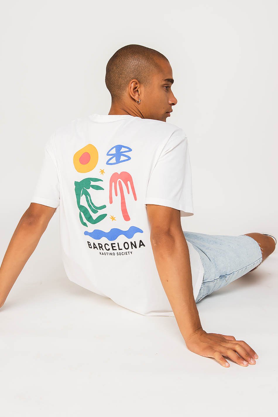 T-shirt délavé Barcelone