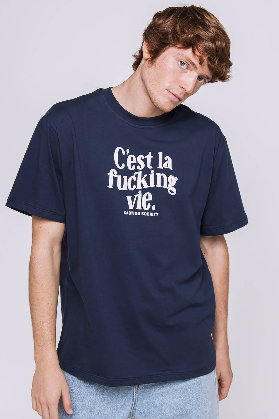 T-shirt C'est La Vie Bleu marine