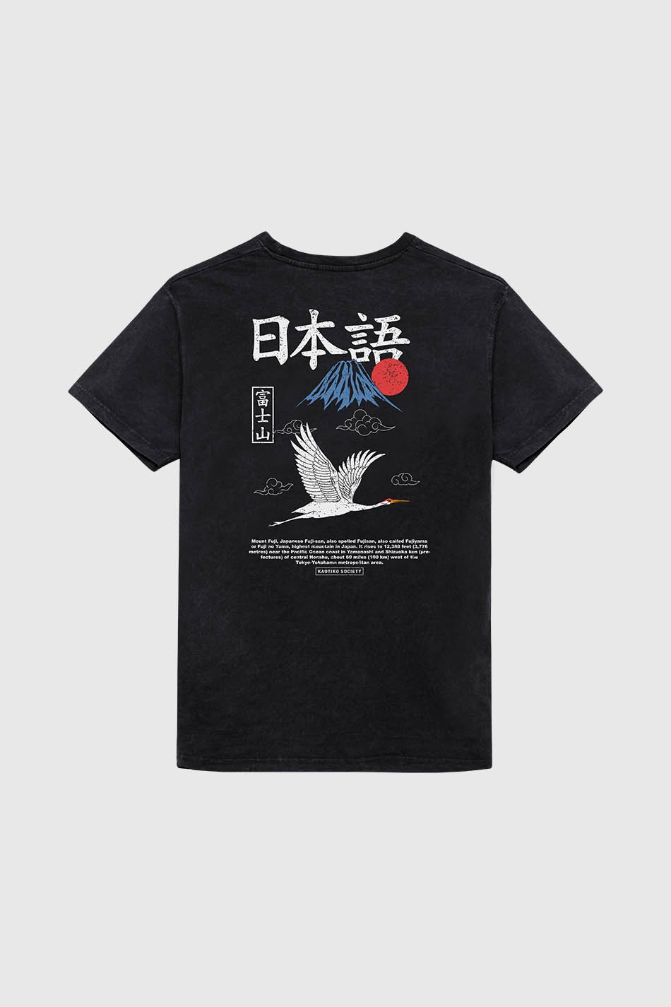 Camiseta Washed Heron Japan