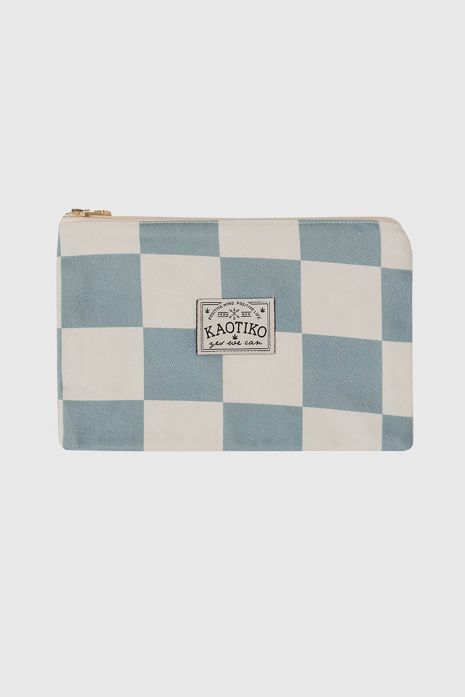 Mini-Tasche mit blauem Karomuster