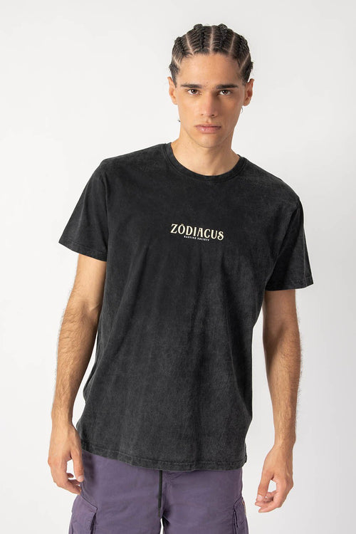 T-Shirt Washed Zodiacus Black