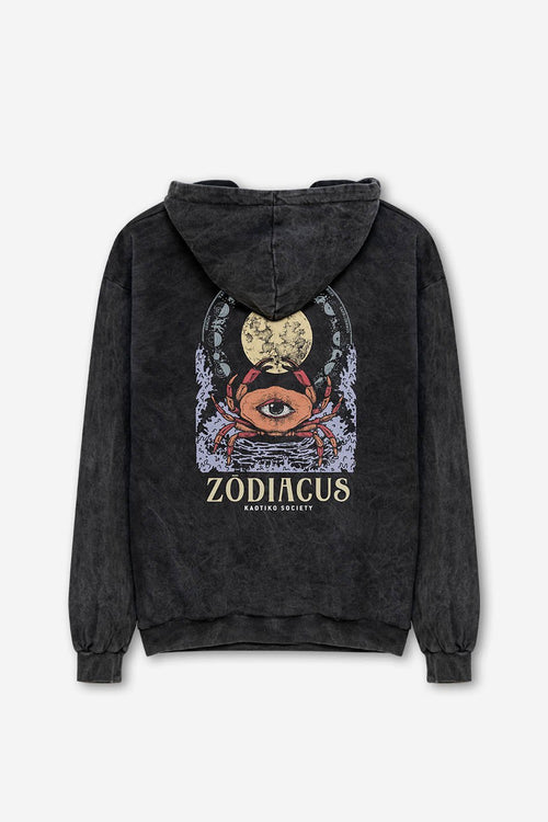 Black Zodiacus Washed Sweatshirt