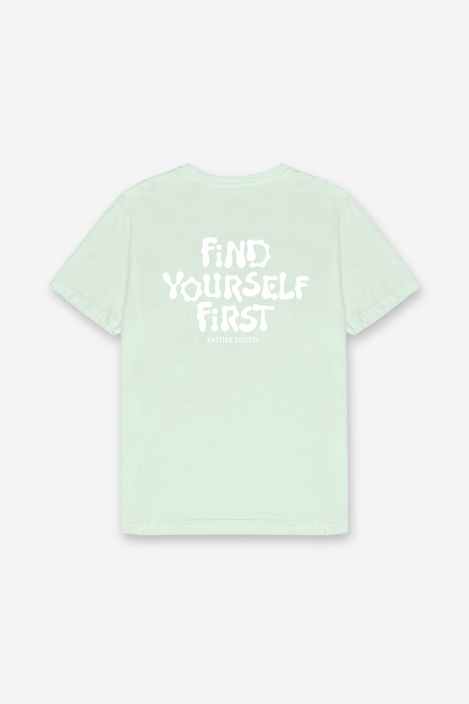 Tee-shirt Washed Find Yourself Sweet Green