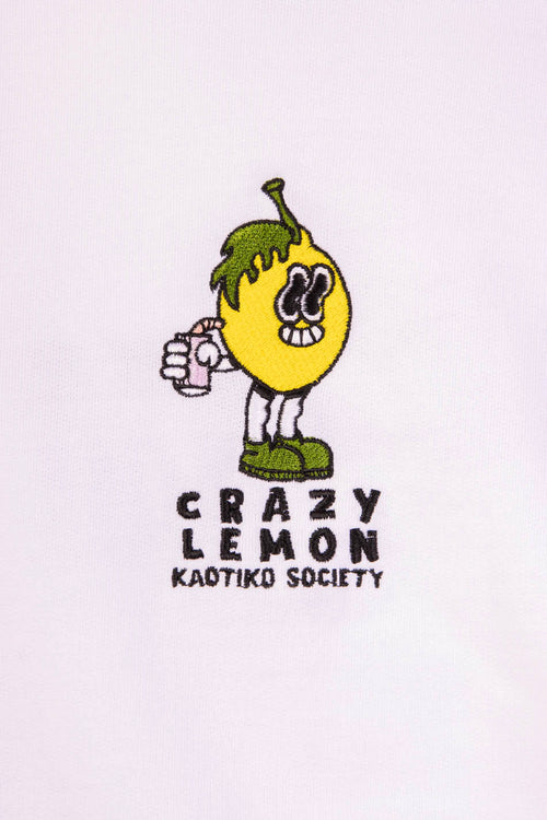 Sweatshirt Crazy Lemon Blanc