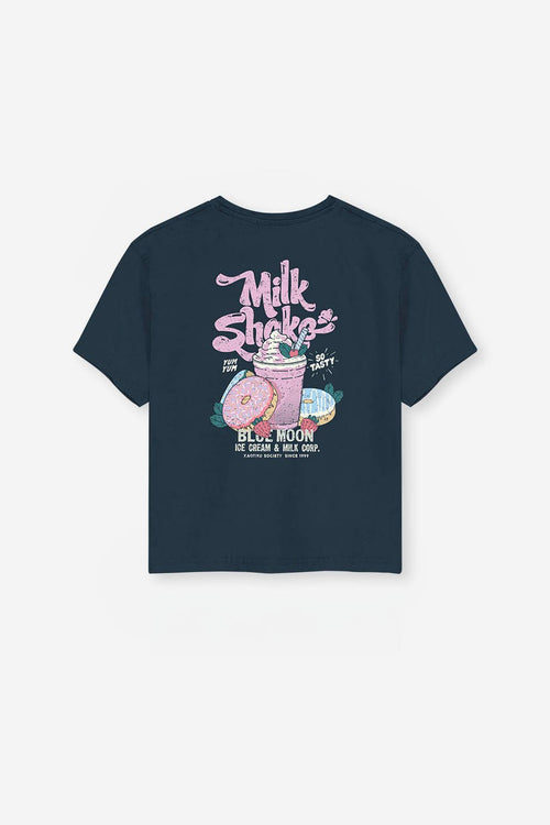 Tee-shirt Washed Milkshake Navy