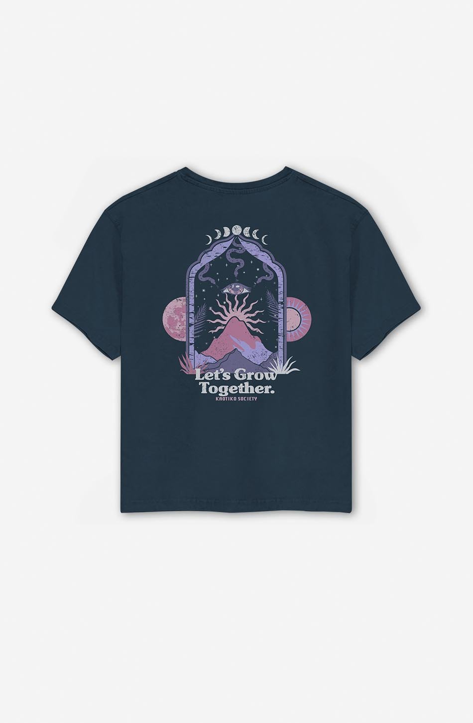 Washed Let's Grow Navy T-Shirt
